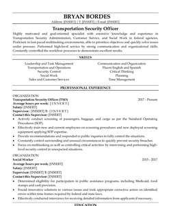 Resume Example for Federal