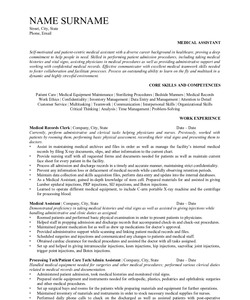 Resume for Medical Assistant