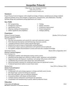 Process Engineer Resume Example Skills and Description for Entry Level and Higher